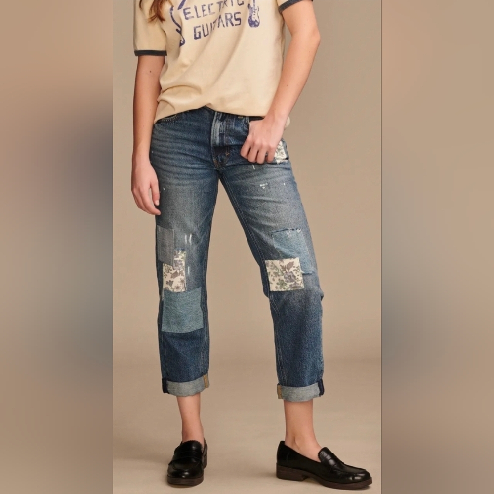 Women's Lucky Mid-Rise Boyfriend Jeans Size 8/29 - Picture 2 of 10